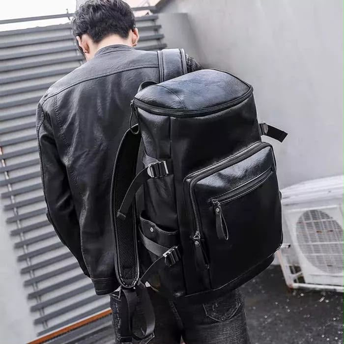 Sac à dos cuir noir