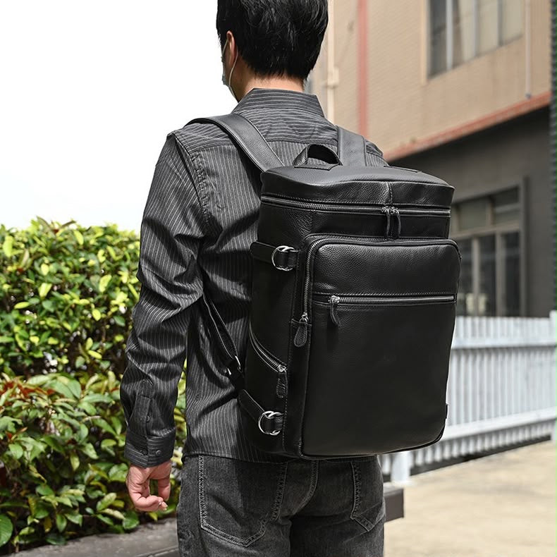 Sac à dos cuir noir