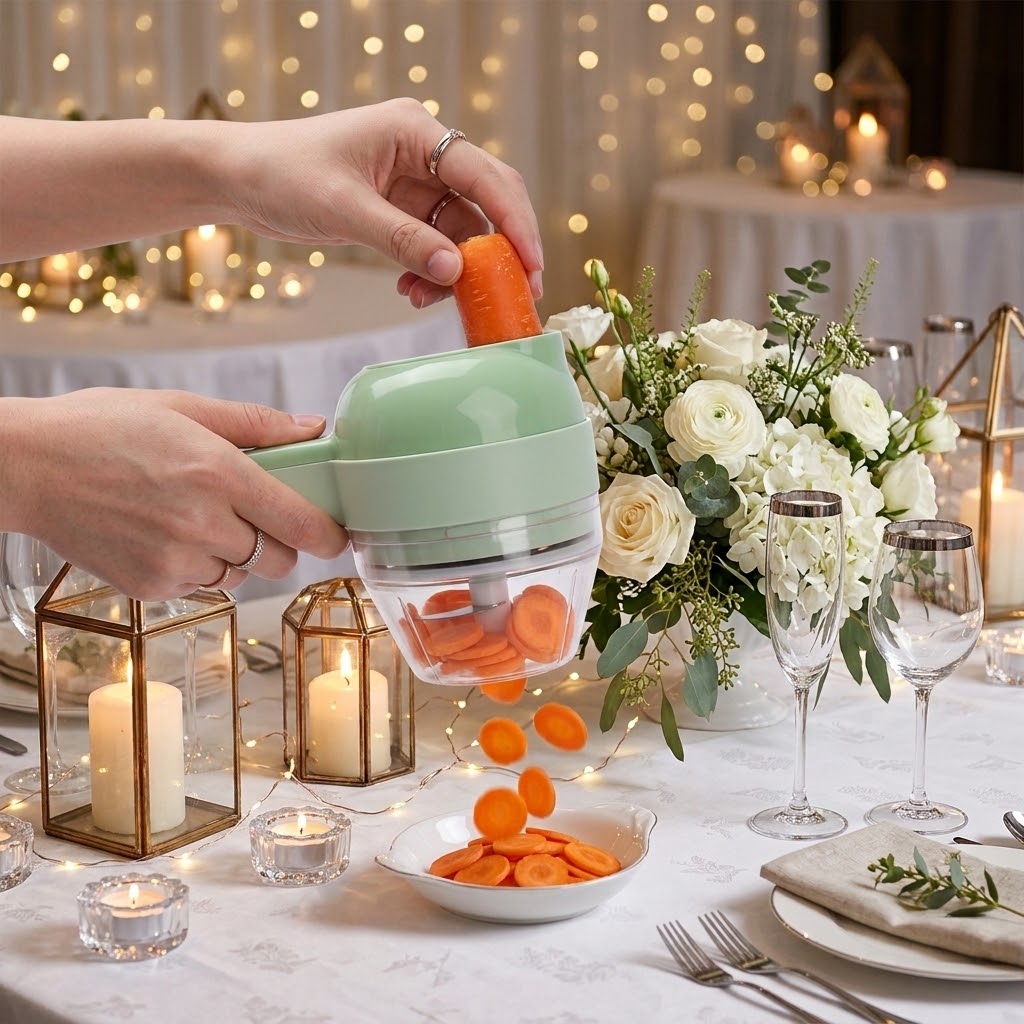 Portable Handheld 4 in 1 Electric Vegetable Slicer
