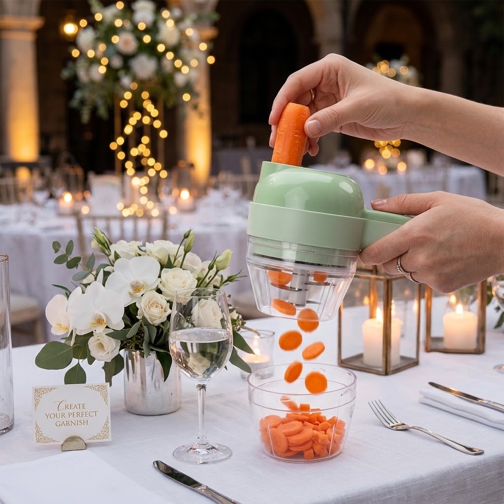 Portable Handheld 4 in 1 Electric Vegetable Slicer